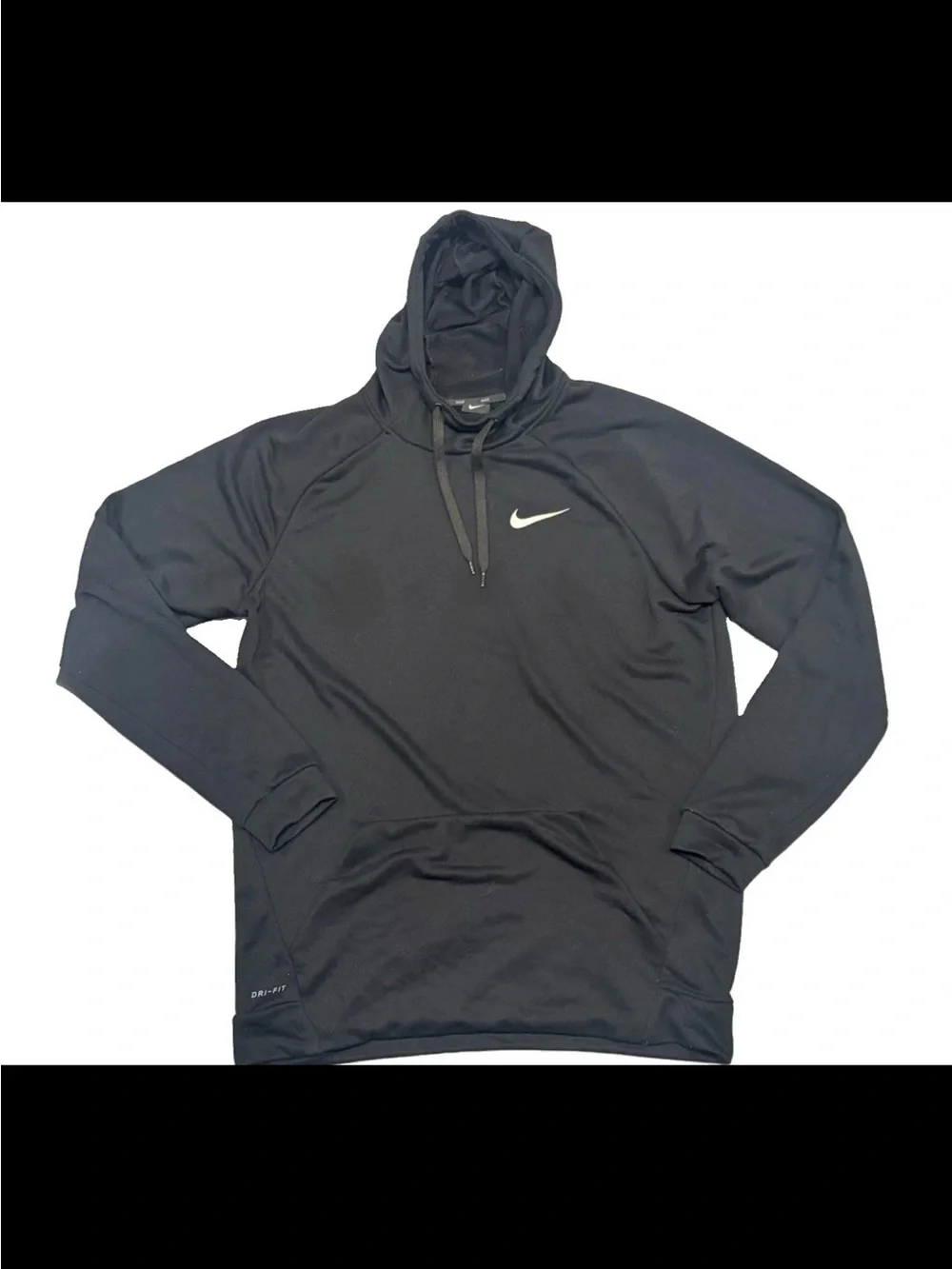 Nike Dri-Fit Hoodie Mens XL Tall Black Pullover Fleece Swoosh Athleisure SZ.XLT